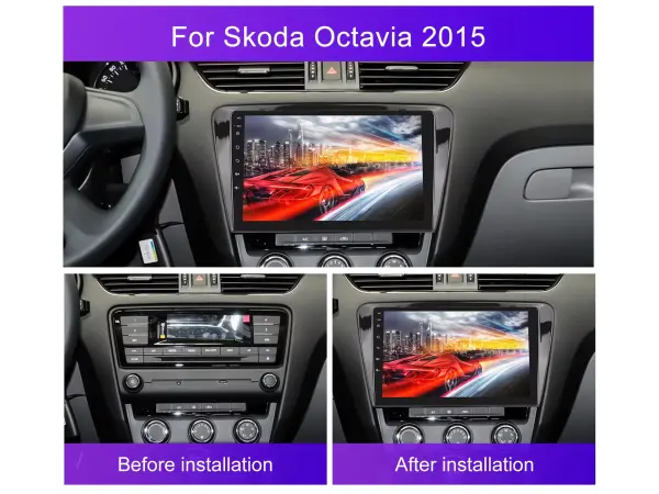 skoda octavia iii (2012-2019)10.1" -redukcni ramecek a7649 pro autoradio 10,1"