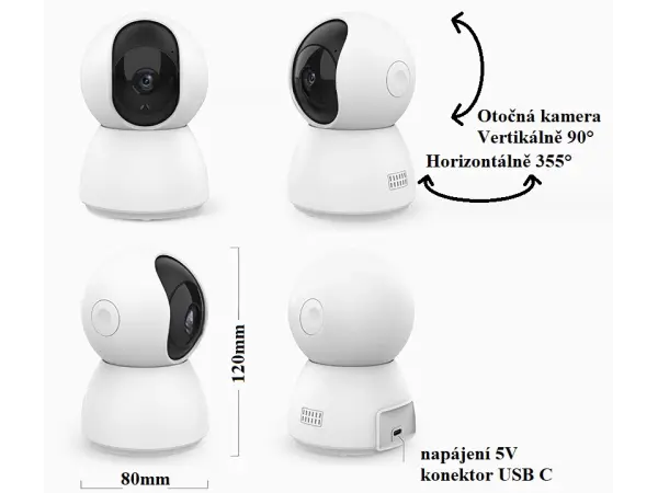 wifi chytry domovni bezdratovy alarm pst-iot-c23b s kamerou  pro android,ios
