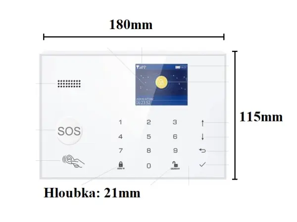 wi-fi/4g alarm system tuya zx-g30 white pro android,ios