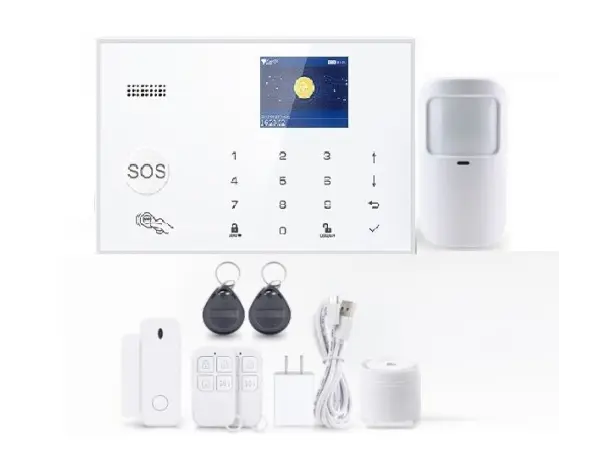 wi-fi/4g alarm system tuya zx-g30 white pro android,ios