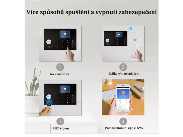 wi-fi/4g alarm system tuya zx-g30 black pro android,ios
