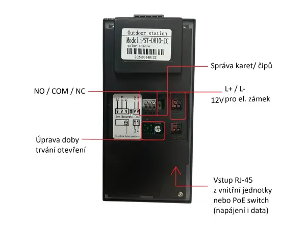 tuya smart wifi digitalni videotelefon se cteckou pst-db10-ic