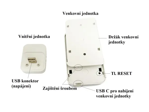 tuya smart wifi zvonek s kamerou bily