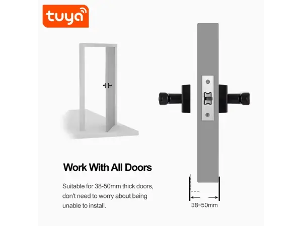 tuya smart dverni zamek s cteckou otisku prstu bluetooth pst-t8