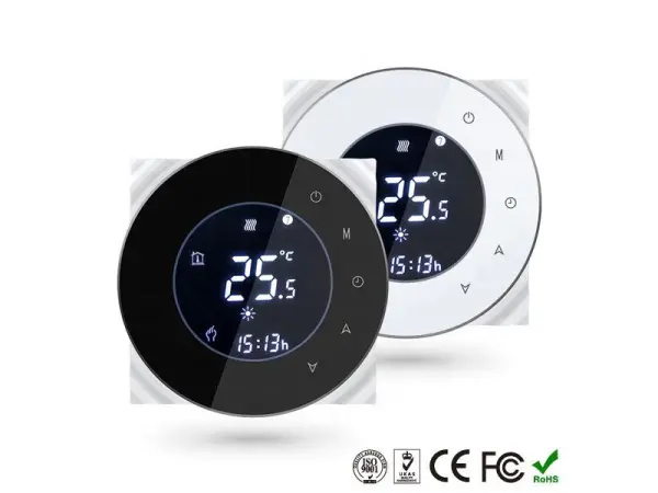 digitalni pokojovy termostat pst-6000-wifi system pro plynovy kotel a boiler tuya  bily