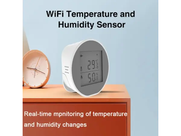 tuya smart wifi senzor teploty a vlhkosti s moznosti instalace na stul nebo zed - model pst-wsd400h