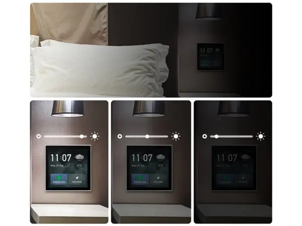 tuya chytry ovladaci dotykovy display s branou smoot air zigbee pst-t6e, bily 