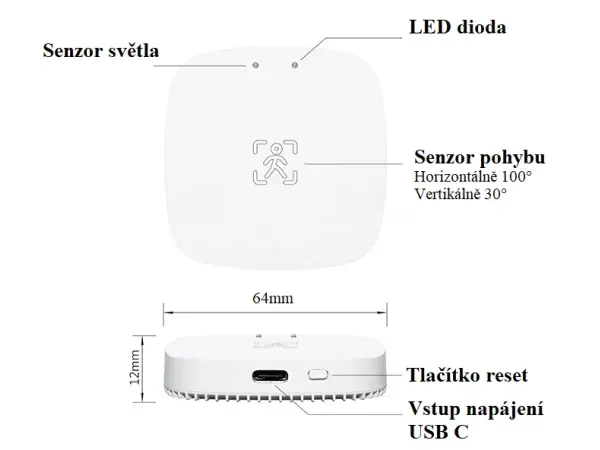 wifi smart detektor pritomnosti zy-m100-s tuya pro android/ios