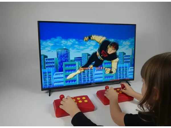 32bit hd retro video tv herni konzole bezdratovy 2,4g arkadovy herni automat - 1744 her