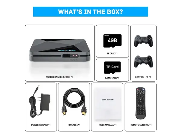 super console x2 pro, wireless controller, hdmi, 64gb