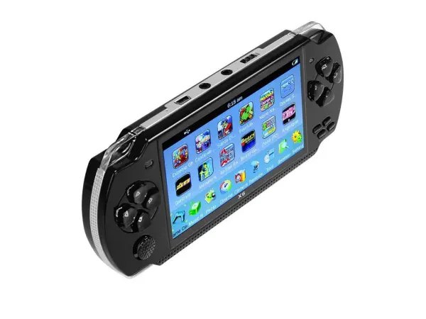 prenosna herni konzole x6 4.3 lcd, 8gb, 2000 vestavenych her, modra