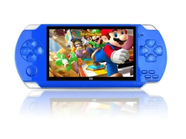 prenosna herni konzole x6 4.3 lcd, 8gb, 2000 vestavenych her, modra