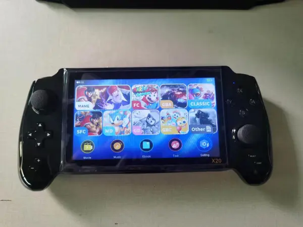 prenosna herni konzole x20, 7.0 lcd, 16gb, 3000 vestavenych her, cerna