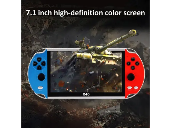 prenosna herni konzole x40 7.0 lcd, 16gb, modrocervena