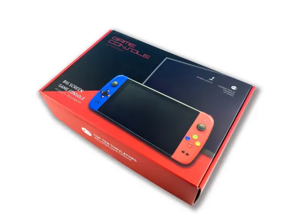 herni konzole ps7000 7lcd 128bit 3500 vestavenych her modrocervena