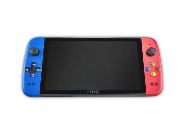 herni konzole ps7000 7lcd 128bit 3500 vestavenych her modrocervena