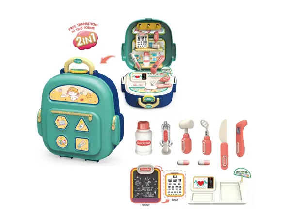 detsky set doktor 2v1, kufrik a pracovni stanice