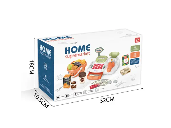 detska pokladna 668-115 se skenerem a kalkulackou � supermarket set 36 ks