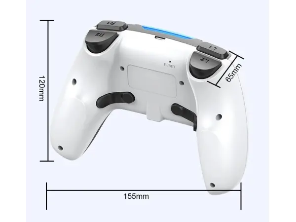 bluetooth gamepad-ovladac pro ps4 bezdratovy bily