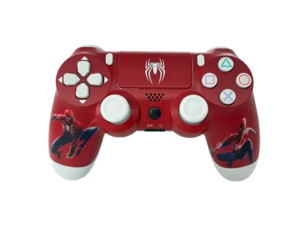 bluetooth bezdratovy gamepad s vibracemi pro ps4, spiderman