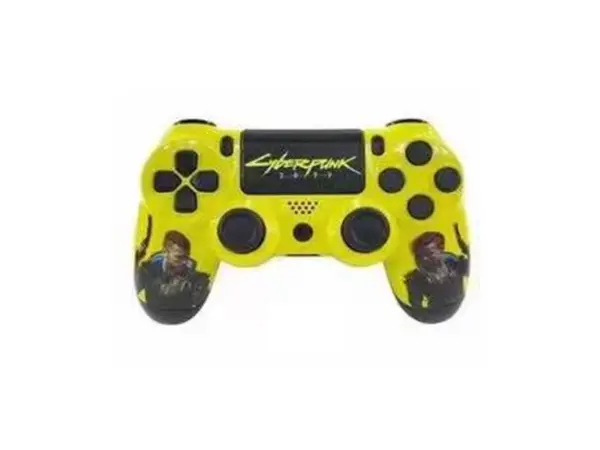 bluetooth bezdratovy gamepad s vibracemi pro ps4, cyberpunk