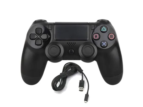 dratovy kabelovy gamepad s vibracemi pro ps4/pc, cerny 