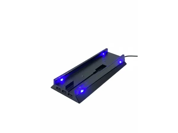 vertikalni stojan p4-fat049 s usb hub 3x, podsviceny - cerny (ps4)
