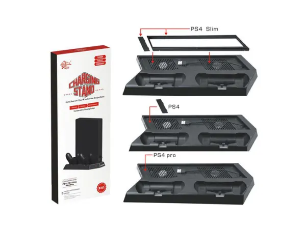 multifunkcni stojan p4-009 a dobijeci stanici pro ps4 /ps4 slim /ps4 pro