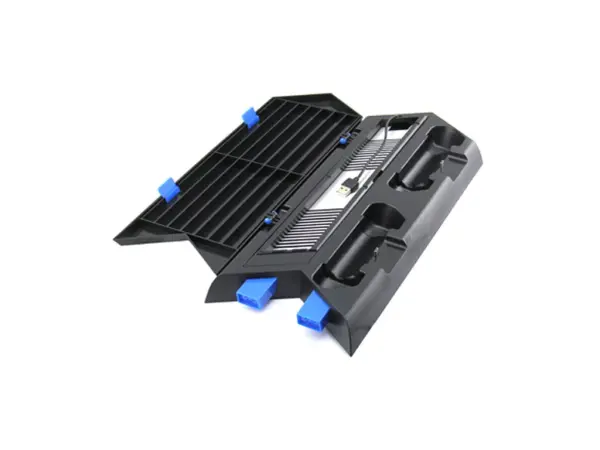 volna multifunkcni vertikalni stojan p4-245 pro ps4 s vetranim a dobijeci stanici