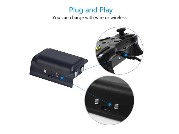 volna nabijeci stanice snd-400 + 2x baterie pro xbox one - black (xone)