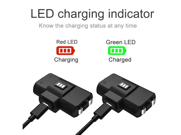 2x baterie snd-2029 pro gamepad xbox series x / xbox one