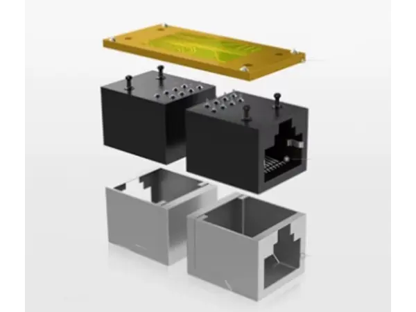 rj45 ethernet spojovaci konektor spojka black
