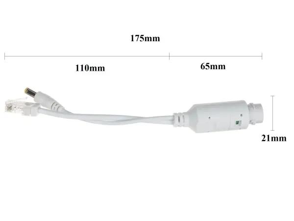 aktivni poe splitter z 48v na 12v bily
