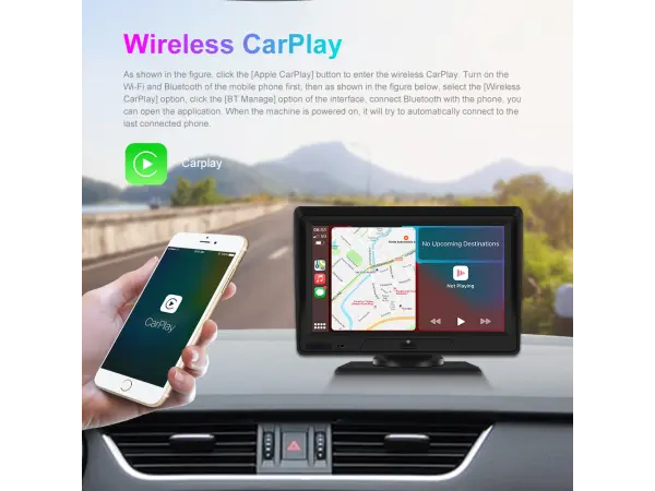 volna multimedialni 7 lcd a3007 s predni a parkovaci kamerou, android auto, carplay, fm transmitter, videoprehravac