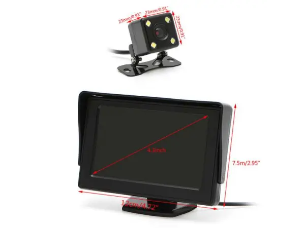 parkovaci set lcd 4,3" + kamera 4 led