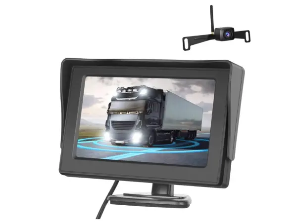 wifi parkovaci set a3164, monitorem 4,3", kamera s nocnim videnim s drzakem na spz