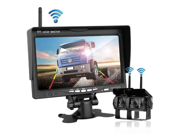 volna wifi parkovaci set truck k0082, 2x 18ir led kamera s lcd 7" monitorem
