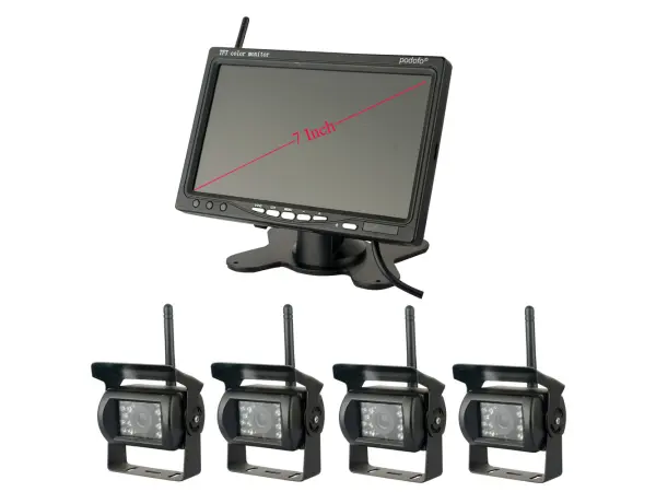 wifi parkovaci set truck c0054, 4x 18led kamera s lcd 7" monitorem