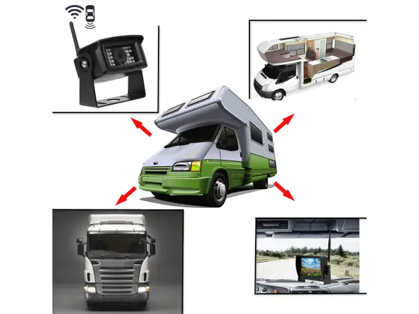 wifi parkovaci set truck bus trailer k0205 1 wifi kamera + 7" lcd split