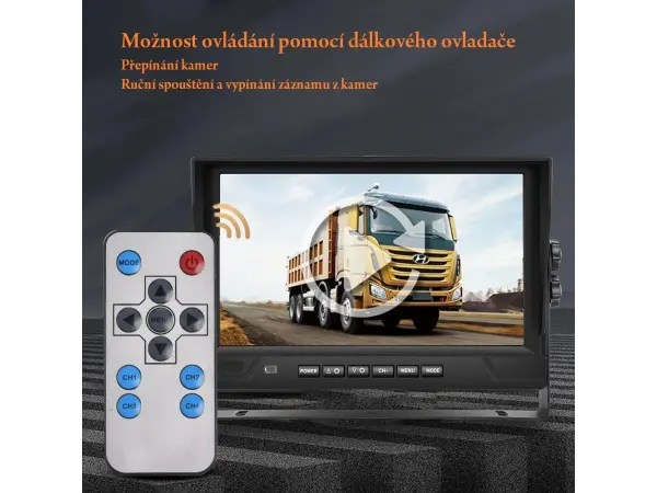 parkovaci system ahd truck a3153, 4x kamera, 9" lcd split displejem s nahravanim