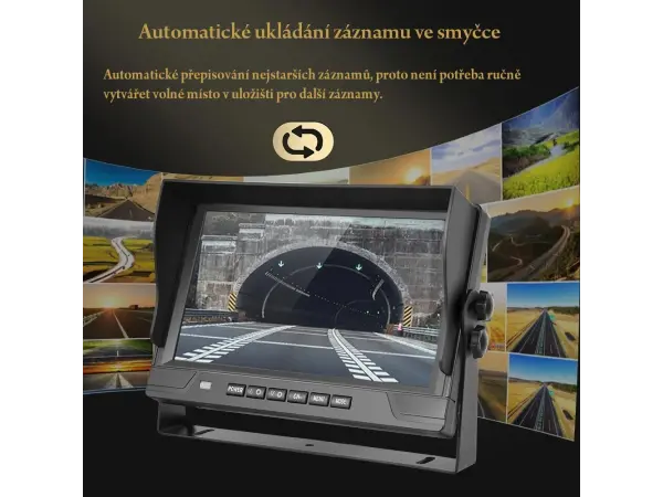 parkovaci system ahd truck a3153, 4x kamera, 9" lcd split displejem s nahravanim