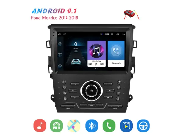 autoradio 9" a2951 android 9,1 - podpora bt gps wifi pro ford/mondeo 2013-2018