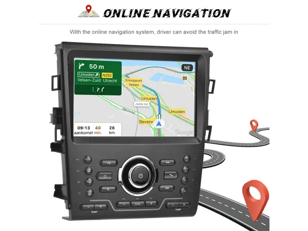 autoradio 9" a2951 android 9,1 - podpora bt gps wifi pro ford/mondeo 2013-2018