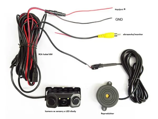 parkovaci, couvaci kamera se senzorem-alarmem k0093