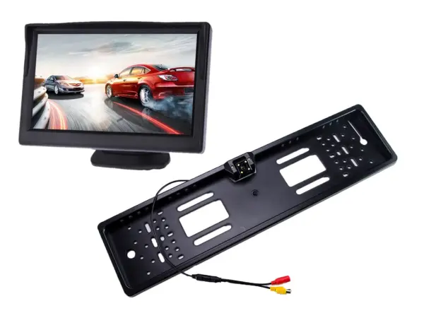 parkovaci set lcd 5" + kamera 4 led v drzaku spz