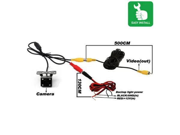 parkovaci set lcd 4,3" sklopny + kamera 4 led