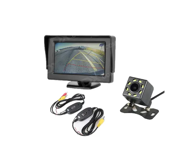 parkovaci set lcd 4,3" + kamera 8 ir led + wifi video transmitter 2,4 ghz