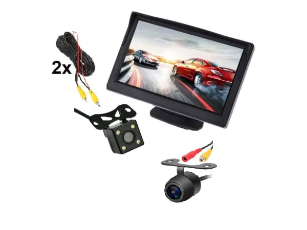 parkovaci set lcd 5 + kamera 4 led + predni kamera