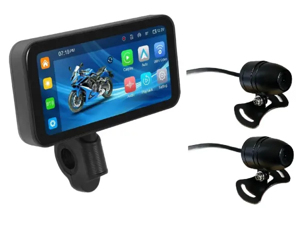 multimedialni monitor na motorku a3660 se zaznamem jizdy, lcd 6.25"