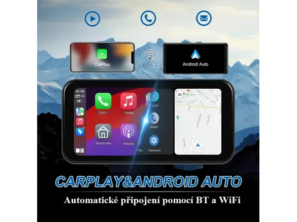 multimedialni monitor na motorku a3660 se zaznamem jizdy, lcd 6.25"